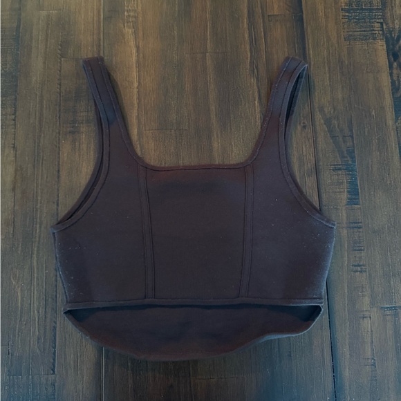 Brown Babaton Sculpt Knit Bustier Tank - Picture 2 of 2